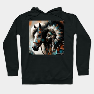 Queen and her horse by Charlotte VanRoss (cvanross ) Hoodie